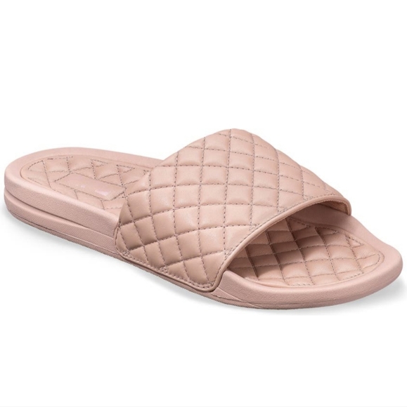 APL Lusso Quilted Leather Slide Sandal Rose - Picture 3 of 4